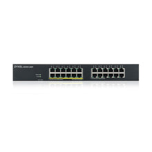 Load image into Gallery viewer, Zyxel GS1915-24EP, 24-port GbE, 12 port PoE, Smart hybrid mode Switch, 130 Watt 802.3at, standalone or NebulaFlex Cloud