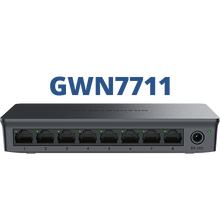 Load image into Gallery viewer, Grandstream Enterprise 8 port Lite Cloud Managed GbE Switch, 8x GbE, Layer 2 GWN Cloud/Manager, dynamic PoE/PoE+, Supports Loop Detection | GWN7711