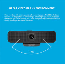 Load image into Gallery viewer, Logitech C925e 1080p Webcam Autofocus USB Cam with HD Video and Built-In Stereo Microphones Professional Wide Angle Camera