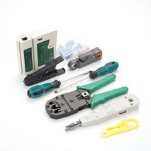 Load image into Gallery viewer, ONTi Network Tool Kit Professional Portable Ethernet Computer Maintenance LAN Cable Tester Crimper Cutter Repair Set with Bag