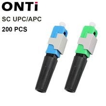 Load image into Gallery viewer, ONTi Newest 50-200pcs SC UPC/APC Single-Mode Fiber Optic Quick connector FTTH Cold Connector Tool Field Assembly Adapter