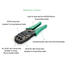 Load image into Gallery viewer, ONTi Network Tool Kit Professional Portable Ethernet Computer Maintenance LAN Cable Tester Crimper Cutter Repair Set with Bag