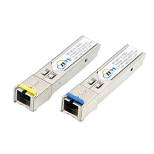 Load image into Gallery viewer, Fiber Optic SFP 1.25G SFP Module Compatible 3km SC Connector 1.25Gbps/1.0625Gbps Single-mode Fiber FTTx Solutions 1310/1550nm