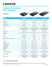 Load image into Gallery viewer, Linksys LGS124P PoE+ Switch 16-Port Business Desktop Gigabit Wired Connection Speed Up To 1,000 Mbps 24 Gigabit Ethernet