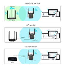 Load image into Gallery viewer, Wavlink Dual Band Wireless WiFi Repeater 2.4G&5G WiFi Extender/Router WiFi Boost Easy Install Wall-plug WPS Button