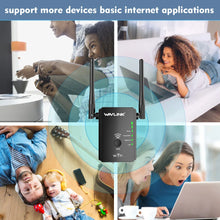 Load image into Gallery viewer, Wavlink Dual Band Wireless WiFi Repeater 2.4G&5G WiFi Extender/Router WiFi Boost Easy Install Wall-plug WPS Button