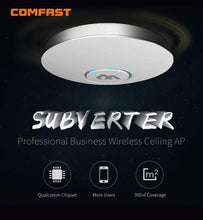 Load image into Gallery viewer, COMFAST CF-E320V2 300M WiFi Ceiling Wireless AP 802.11b/g/n QCA9533 Enterprise Wifi System 48V PoE OPEN DDWRT