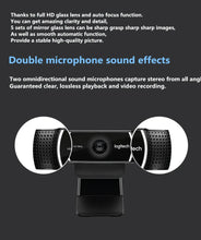 Load image into Gallery viewer, Logitech C922 Pro HD Webcam 1080P Autofocus Built-in Microphone Stream HD Anchor Camera With tripod CMOS image Sensor CE Certified