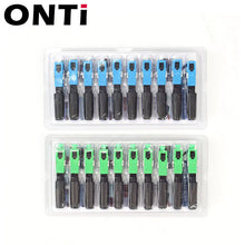 Load image into Gallery viewer, ONTi Newest 50-200pcs SC UPC/APC Single-Mode Fiber Optic Quick connector FTTH Cold Connector Tool Field Assembly Adapter