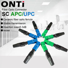 Load image into Gallery viewer, ONTi FTTH Embedded Fiber Optic Fast Connector SC APC Single Mode Fiber Optic Adapter SC UPC Cold Connection Quick Field Assembly