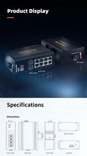 Load image into Gallery viewer, KeepLiNK KP-9000-65-2GX8GP Industrial 10-Port Gigabit Switch with 8-PoE Port and 2-SFP Uplink DIN Rail Mounting IP40 rating VLAN