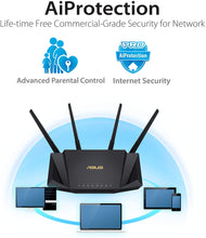 Load image into Gallery viewer, Asus RT-AX56U AX1800 WiFi 6 Dual-Band WiFi 6 Router, Lifetime Internet Security with AiProtection, Whole home WiFi 6 AiMesh