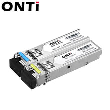 Load image into Gallery viewer, ONTi Gigabit SFP Module SM LC WDM 1.25G Bidi Single Mode Fiber Optical Transceiver LC PC/UPC/APC Fiber Cables, 1310nm/1490nm/1550nm