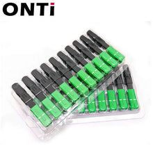 Load image into Gallery viewer, ONTi 50-400pcs SC APC Fiber Optic Fast Connector Single Mode Fiber Optic Adapter FTTH Fiber Quick Connector Field Assembly