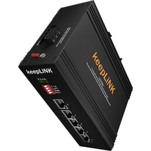 Load image into Gallery viewer, keepLINK 12/24V DC Powered 802.3 AF/AT 5-port 10/100Mbps Unmanaged DIN RAIL IP40 Industrial Ethernet PoE Switch 10G switching