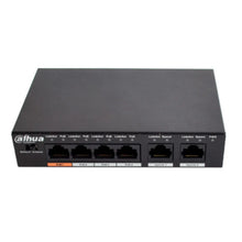 Load image into Gallery viewer, Dahua 4ch PoE Switch DH-S1500C-4ET2ET-DPWR 4CH Ethernet Switch with 250m Power Transit Distance Support PoE PoE+&Hi-PoE Protocol