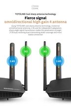 Load image into Gallery viewer, TOTOLINK A720R AC1200 WiFi Router 2.4GHz/5GHz WiFi Repeater 4*5dBi External Antennas Support IPTV