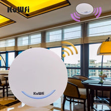 Load image into Gallery viewer, KuWFi Ceiling AP WiFi Router 1200Mbps WiFi Extender 11ac 2.4G&5.8G Ceiling-mounted POE Adapter Wireless Access Point