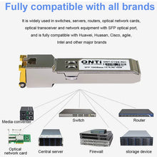 Load image into Gallery viewer, ONTi Gigabit RJ45 SFP Module 1000Mbps SFP Copper RJ45 SFP Transceiver Module Compatible for Cisco/Mikrotik Ethernet Switch