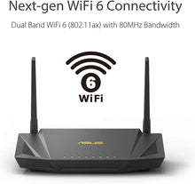 Load image into Gallery viewer, Asus RT-AX56U AX1800 WiFi 6 Dual-Band WiFi 6 Router, Lifetime Internet Security with AiProtection, Whole home WiFi 6 AiMesh