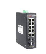 Load image into Gallery viewer, ONV Full Gigabit 14-port L2+ Managed industrial PoE switch, 10x 10/100/1000Base-T Ports + 4 (100/1000M) SFP ports, 28Gbps Switching