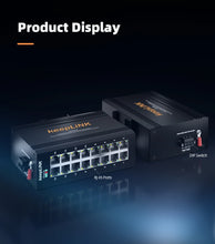 Load image into Gallery viewer, keepLiNK Industrial Ethernet Switch 16-Port Gigabit 100/1000Mpbs Unmanaged with IP40 rating Ethernet Network Switch KP-9000-65-16GT