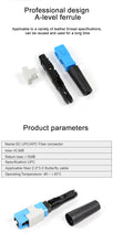 Load image into Gallery viewer, ONTi Newest 50-200pcs SC UPC/APC Single-Mode Fiber Optic Quick connector FTTH Cold Connector Tool Field Assembly Adapter