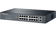 Load image into Gallery viewer, MERCURY 18Port 16PoE 214W 1000Mbps VLAN Switch IEEE802.3af/at Max PoE 214W 18 ports Ethernet PoE RJ45 Gigabit Switch Plug&Play