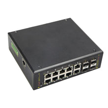 Load image into Gallery viewer, ONV Full Gigabit 14-port L2+ Managed industrial PoE switch, 10x 10/100/1000Base-T Ports + 4 (100/1000M) SFP ports, 28Gbps Switching
