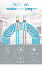 Load image into Gallery viewer, 10G OM3 Fiber Optic Patch Cord LC/UPC LC-LC Duplex Multi Mode Cable 1M 2M 3M 5M 10M 15M 20M 30M 50M 100M 3.0mm Jumper Cable