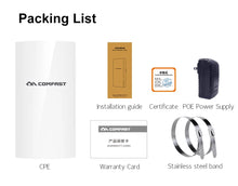 Load image into Gallery viewer, 1KM WiFi Range Wireless Outdoor CPE Router WIFI Extender 2.4G 300Mbps WiFi Bridge Access Point AP Antenna Repeater CF-E130