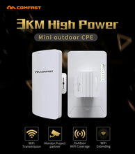 Load image into Gallery viewer, Long Range Outdoor WiFi Router 300Mbps 2.4Ghz Wireless AP Bridge Amplifer Antenna Repeater Nanostation