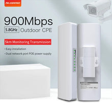 Load image into Gallery viewer, COMFAST 5.8G 900Mbps Outdoor CPE WiFi Router 1-11KM long range Extender High Power Wireless Bridge