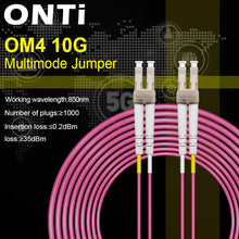 Load image into Gallery viewer, ONTi 10G Fiber Patch Cord 850nm Multi-mode DUAL OM4 LC-LC LC/UPC 1/2/3/5/10/20/30//50/80/100m Fiber Optics Patch Cable CE Certified