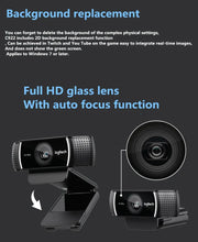 Load image into Gallery viewer, Logitech C922 Pro HD Webcam 1080P Autofocus Built-in Microphone Stream HD Anchor Camera With tripod CMOS image Sensor CE Certified