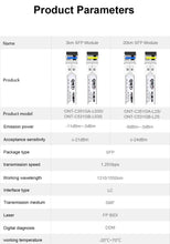 Load image into Gallery viewer, ONTi Gigabit SFP Module SM LC WDM 1.25G Bidi Single Mode Fiber Optical Transceiver LC PC/UPC/APC Fiber Cables, 1310nm/1490nm/1550nm