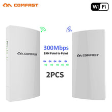 Load image into Gallery viewer, 1KM WiFi Range Wireless Outdoor CPE Router WIFI Extender 2.4G 300Mbps WiFi Bridge Access Point AP Antenna Repeater CF-E130