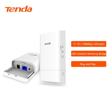 Load image into Gallery viewer, Tenda O1-5G 1KM 5GHz Outdoor CPE Wireless 9dbi WIFI Repeater Extender Router AP Access Point Wi-Fi Bridge with POE/DC Adapter