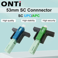 Load image into Gallery viewer, ONTi High Quality 53MM SC APC SM Single-Mode Optical Connector FTTH Tool Cold Connector Tool SC UPC Fiber Optic Fast Connnector