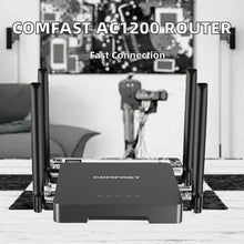 Load image into Gallery viewer, COMFAST CF-N5 V2 Enterprise Router Long Range Indoor AC1200 Wireless Router with QoS and Firewall for Home or Business WiFi
