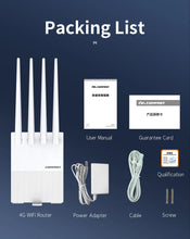 Load image into Gallery viewer, COMFAST 4G LTE Router Portable CPE Modem 300Mbps Outdoor WiFi Access Point Mobile With Sim card Slot 4 Antennas Router
