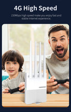 Load image into Gallery viewer, COMFAST 4G LTE Router Portable CPE Modem 300Mbps Outdoor WiFi Access Point Mobile With Sim card Slot 4 Antennas Router