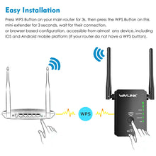 Load image into Gallery viewer, Wavlink Dual Band Wireless WiFi Repeater 2.4G&5G WiFi Extender/Router WiFi Boost Easy Install Wall-plug WPS Button