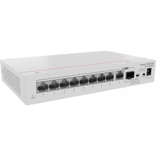 Load image into Gallery viewer, Huawei S110-8P2ST Unmanaged Switch 8x 10/100/1000BASE-T ports, PoE+, 1x GE SFP port, 1x 10/100/1000BASE-T port, AC power, power adapter, Eight GE PoE+