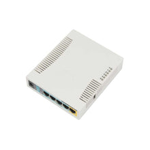 Load image into Gallery viewer, MikroTik RouterBOARD RB951Ui-2HnD, 5x LAN, built-in 2.4GHz 802b/g/n 2x2 two chain wireless with integrated antennas, desktop case, PSU
