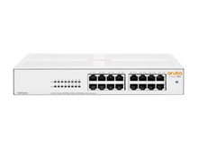 Load image into Gallery viewer, HPE Aruba Instant On 1430 16-port Gigabit Unmanaged Layer 2 Switch with 16x RJ-45 autosensing 10/100/1000 ports, 32Gbps switching R8R47A