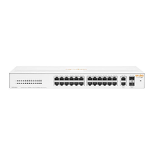 Load image into Gallery viewer, HPE Aruba Instant On 1430 26-port GbE Unmanaged Layer 2 Switch with 26x RJ-45 10/100/1000 ports, 2x SFP 1GbE ports R8R50A
