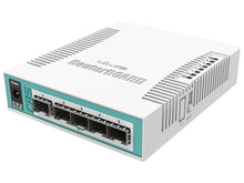 Load image into Gallery viewer, MikroTik Cloud Router Switch 5 Port SFP 1 PoE/SFP Port, with RouterOS (Level 5 Licence), and 24V 0.8A Power Supply, 1x RJ45 Serial Port | CRS106-1C-5S