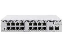 Load image into Gallery viewer, MikroTik SWoS Cloud Smart Switch 16 Port Gigabit 2 SFP+, 16x Gigabit Ethernet ports, 2x 10Gbps SFP+ ports, Clover Power Cord (Incl) | CSS318-16G-2S+IN