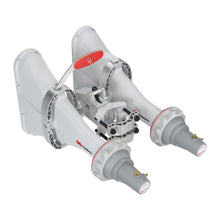 Load image into Gallery viewer, RF elements 5 GHz 60° 4x4 Asymmetrical Horn Antenna, Features RP-SMA female connectors and integrated mountof ePMP 3000 4x4 radio, RF-AH-4x4-Sma60